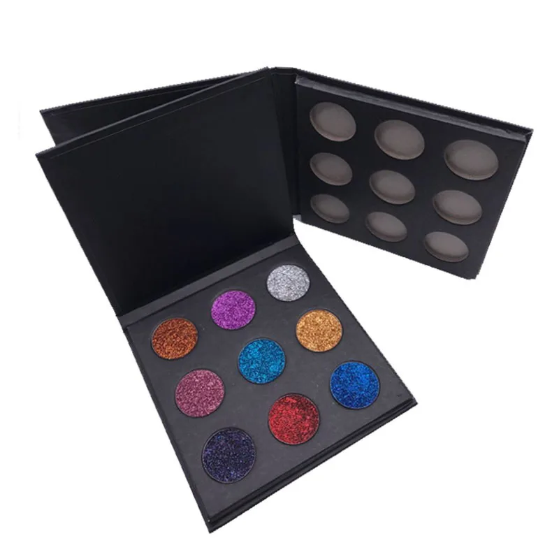 Self-selected 4/9 colors Pressed Glitters Single Eyeshadow Diamond Rainbow Make Up Cosmetic Eye shadow with Magnet Palette |
