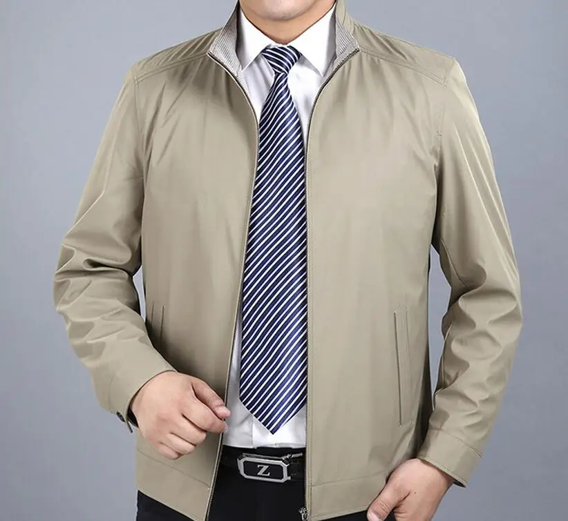 

M-4XL Горячая/Весенняя Мужская Новая Модная тонкая куртка с воротником больших размеров