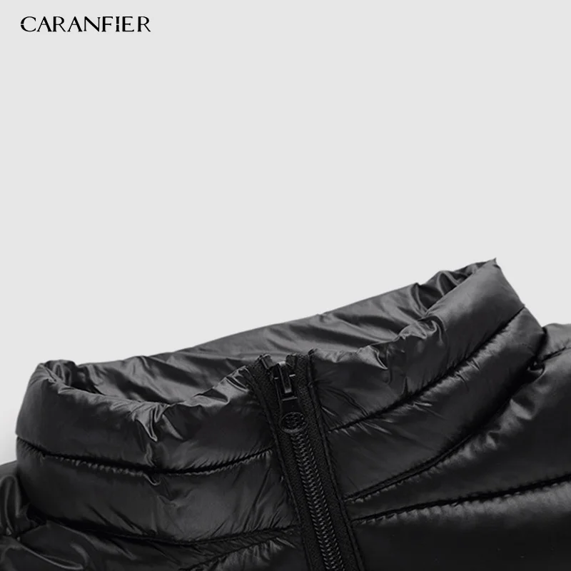 Бренд CARANFIER, хлопковое пальто для мужчин, Зимняя Толстая куртка с воротником, умное повседневное хлопковое пальто в английском стиле, дышащая теплая мужская куртка