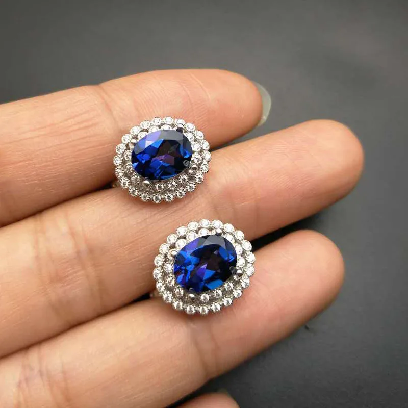 Женские серьги с топазом из мистического танзанита TBJ ювелирные украшения