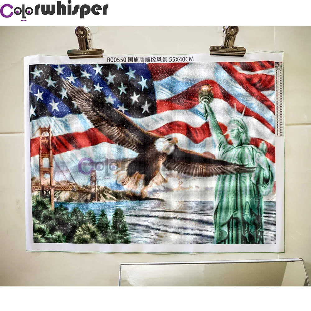 Алмазная живопись полноразмерная/круглая картина патриотическая американская