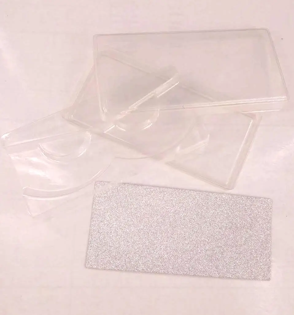no logo silver 10 компл./лот квадратная упаковочная коробка для ресниц пустой ресницы пластиковый посылка все прозрачной крышкой лоток ресницы DIY мягкий упаковочная коробка - Цвет: no logo silver