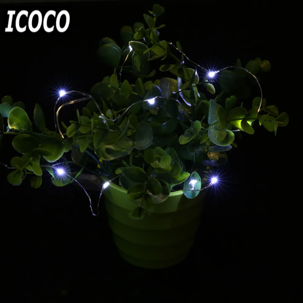 ICOCO 1 м 10 светодиодов с медным проводом батареей гирлянды светодиодные лампы