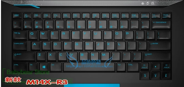 14 дюймов Силиконовая Защитная пленка для клавиатуры Dell Alienware M14X R3 M14x-R3 |