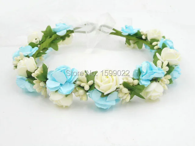 Рукодельная корзина ручной работы искусственная кожа синий цвет слоновой кости