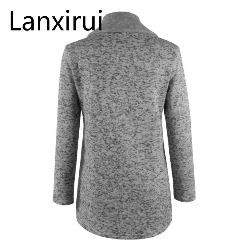 Новая модная женская повседневная куртка Lanxirui с капюшоном пальто Длинная