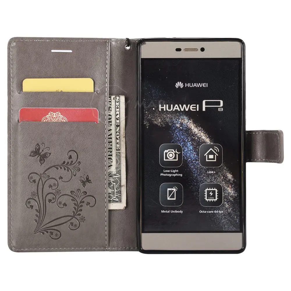 Флип чехол для huawei P8 GRA L09 UL10 случае телефон кожаный чехол для huawei P 8 GRA-L09 GRA-UL10 GRA-UL00 кошелек мешок мобильного телефона