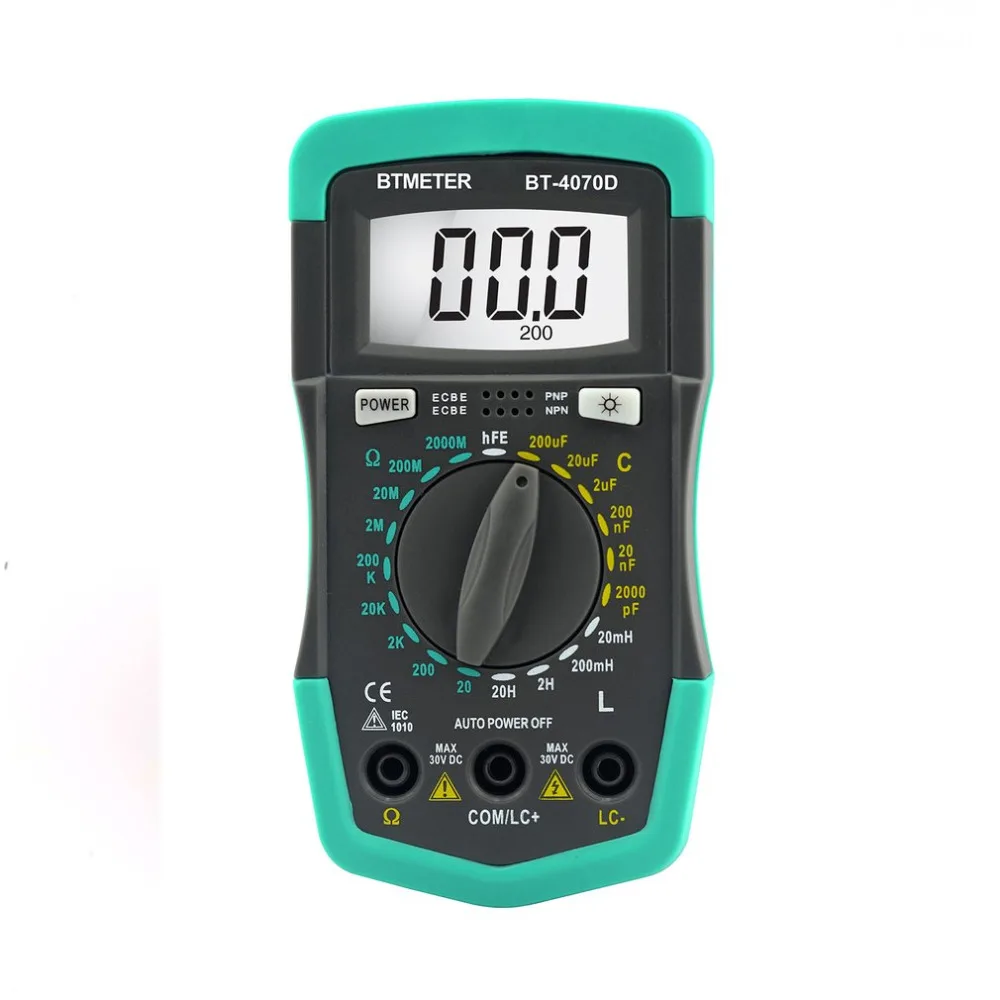 BTMETER HP4070D мини цифровой мультиметр Измеритель сопротивления Емкость