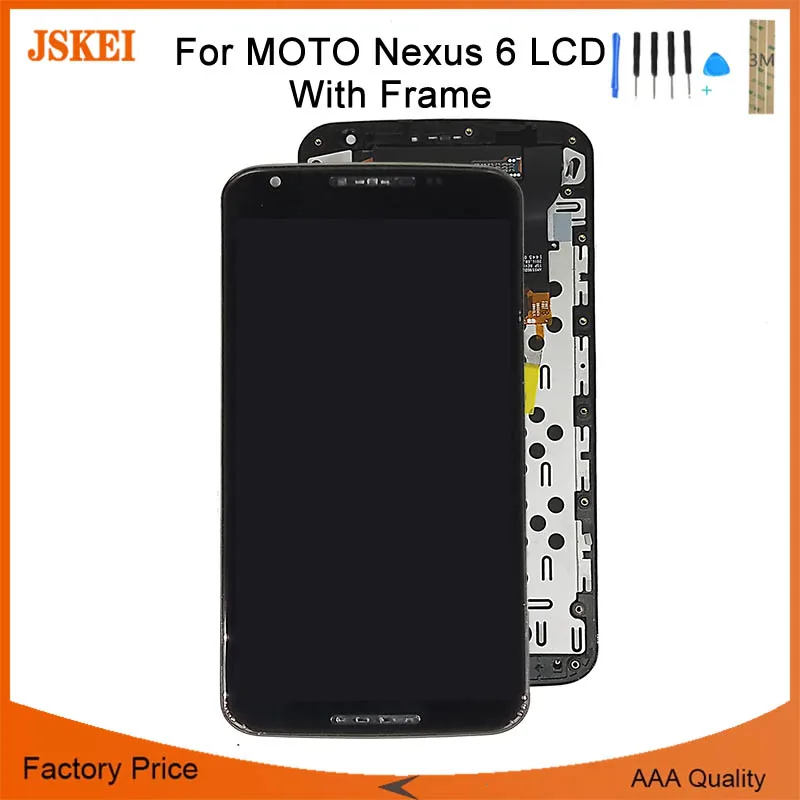 Заводская цена для Motorola Nexus 6 5 96 &quotLCD XT1100 XT1103 ЖК дисплей сенсорный экран с рамкой