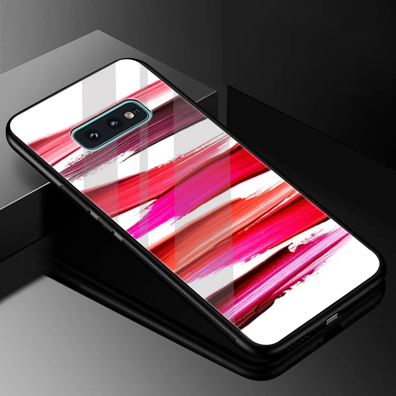 Gerleek стекло ТПУ макияж кисти чехол для Samsung S7 Edge S9 S8 Plus Note 8 9 S10 | Мобильные телефоны