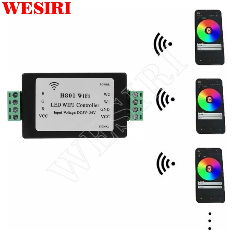 Wi Fi контроллер для светодиодсветильник ленты RGBW H801|Контролеры RGB| |