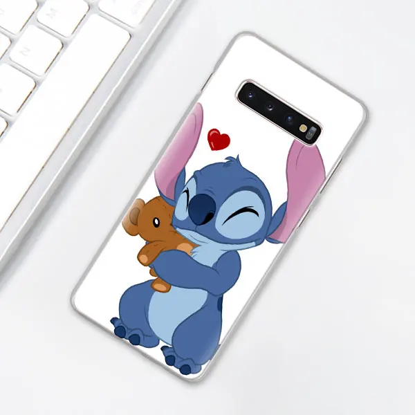 015 Милый мультфильм, Стич чехол для телефона для samsung Galaxy S10e S10 плюс S7 S8 S9 Plus, Note 8, 9, 10, плюс S10 5G M20 M30 жесткий чехол Coque - Цвет: 015