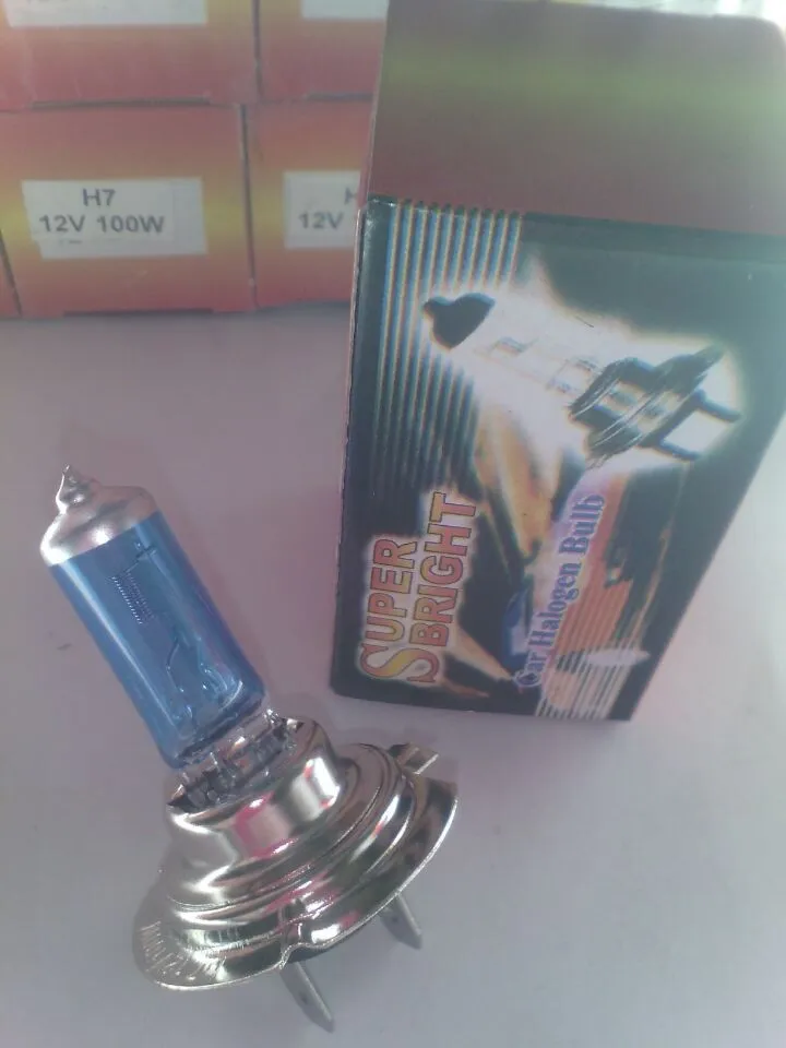 2 предмета высокая H7 галогенная лампа DC12V 100W 5000K супер белый кварцевый Стекло