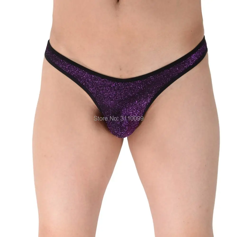 Блестящие очаровательные сексуальные мужские стринги и G Strings Трусы нижнее белье