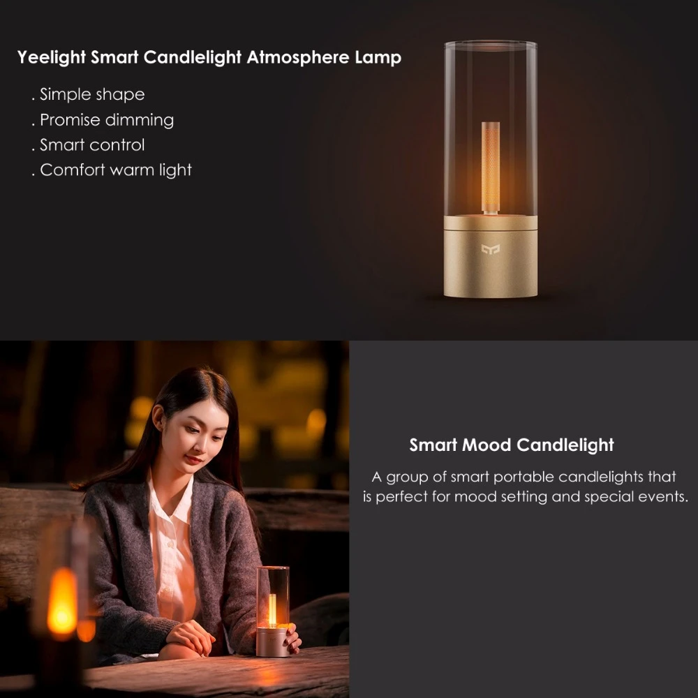 Хит продаж оригинальный xiaomi YEELIGHT Candela умный светодиодный ночник с управлением