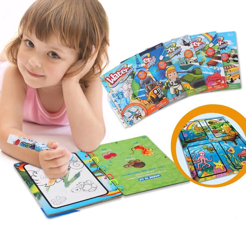 5 стильных детских книг для рисования блокнот волшебной водой книга с ручкой