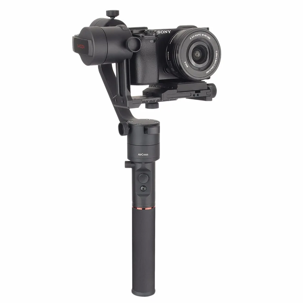 MOZA Aircross 3 оси ручной карданный стабилизатор для sony A6000 A6300 A6500 RX100 A7 Panasonic до 1,8 кг беззеркальная камера