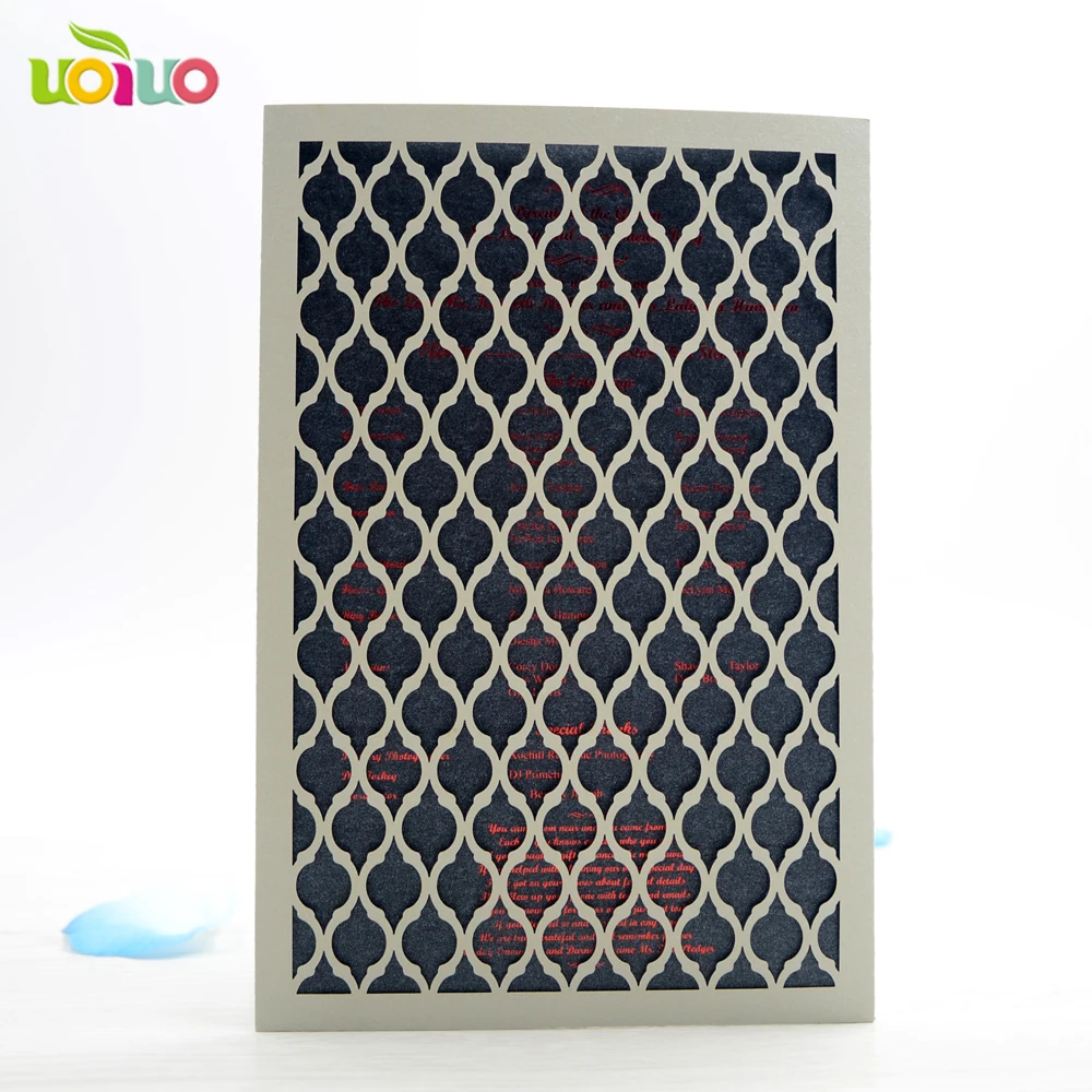 Лидер продаж 2017 уникальные свадебные открытки на заказ с лазерной резкой простые