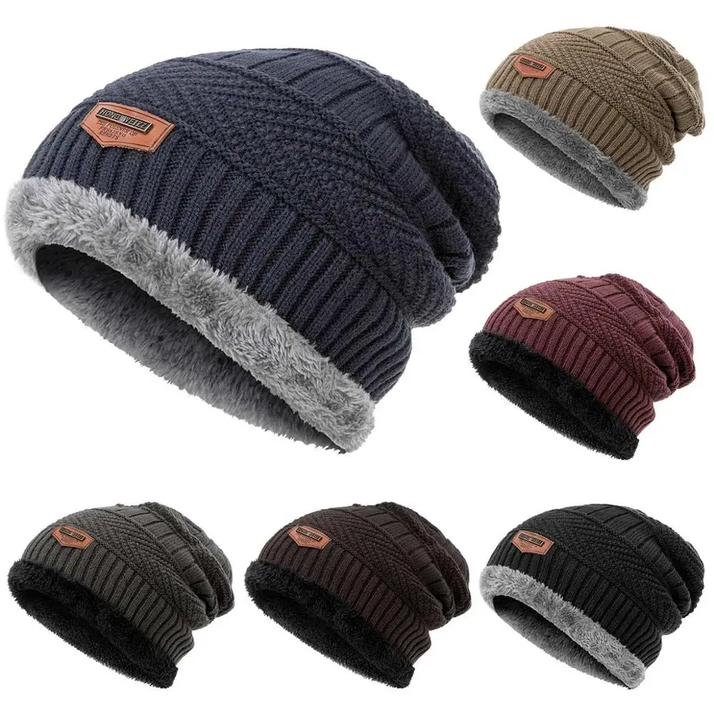 Высококачественная модная теплая зимняя мужская шапка Skullies Beanies, вязаная шапка, мужская шапка, модная шапка, Прямая поставка
