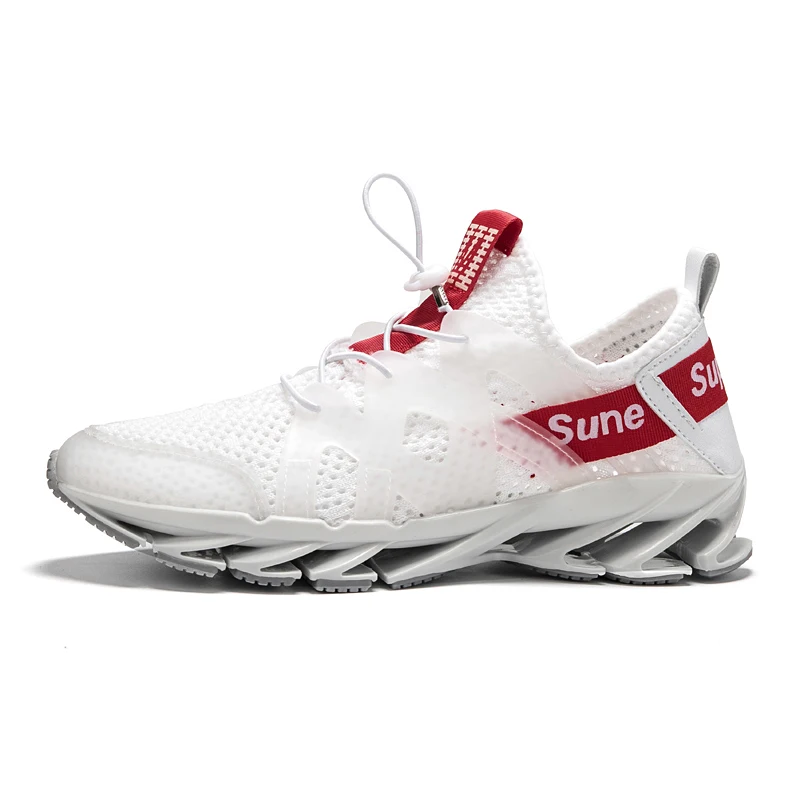 Спортивная обувь для мужчин; дышащие кроссовки; zapatillas hombre Deportiva; спортивные кроссовки на открытом воздухе; легкие кроссовки; Прогулочные кроссовки для бега; спортивная обувь - Цвет: White