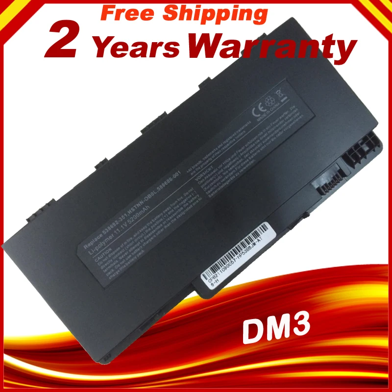 

HSW 5200mAh battery For HP Pavilion dm3 dm3t-1000 538692-351 538692-541 580686-001 HSTNN-E02C HSTNN-E03C HSTNN-OB0L HSTNN-UB0L