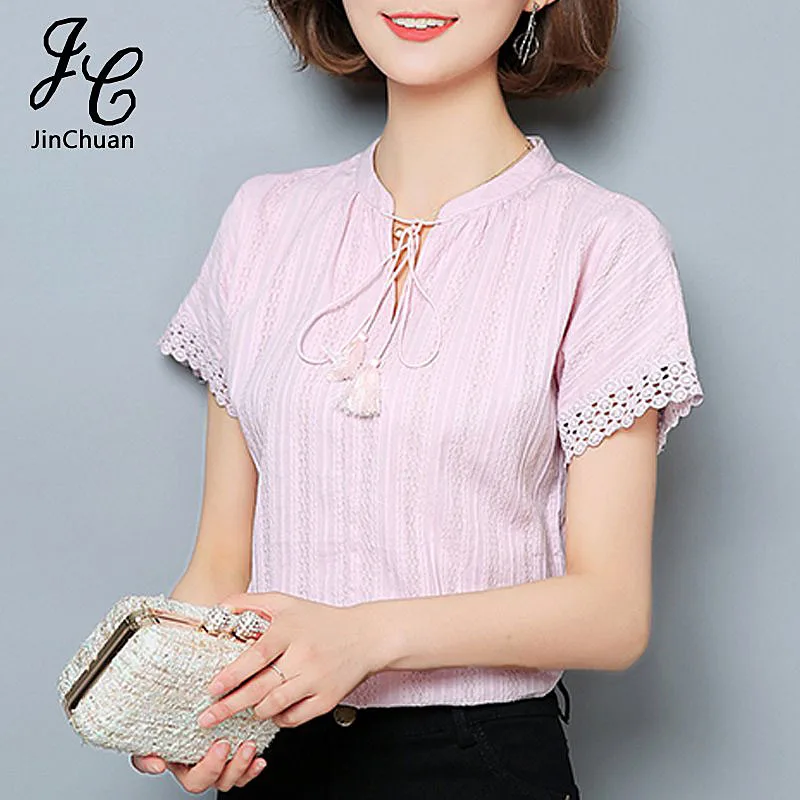 2017 Новый Летний Blusas Женственный Лук Кружева Топы Повседневная Полосатые