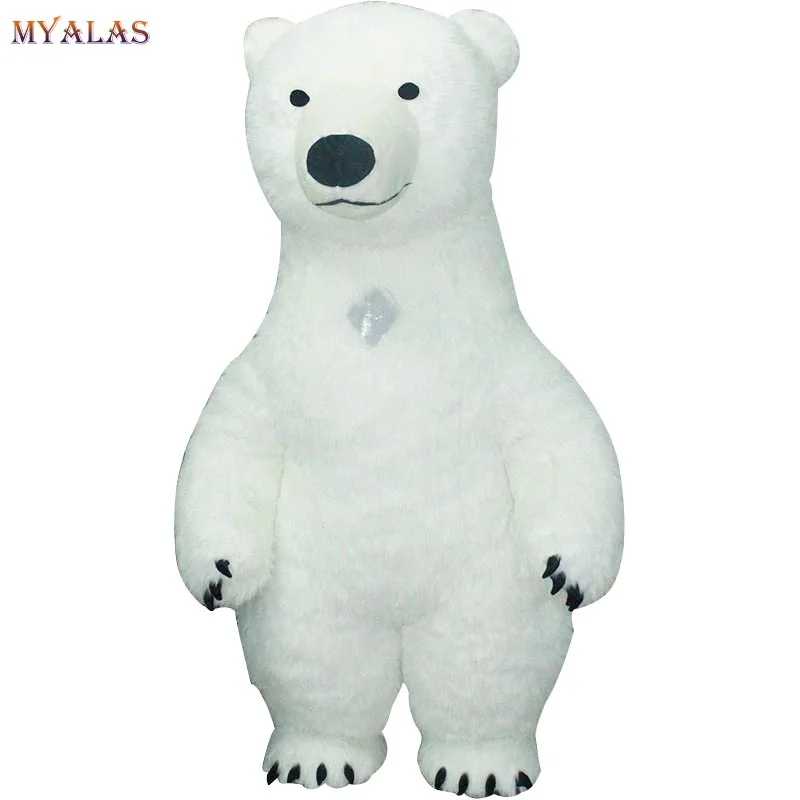 Надувной костюм полярного медведя маскарадный гигантского животного фантазия