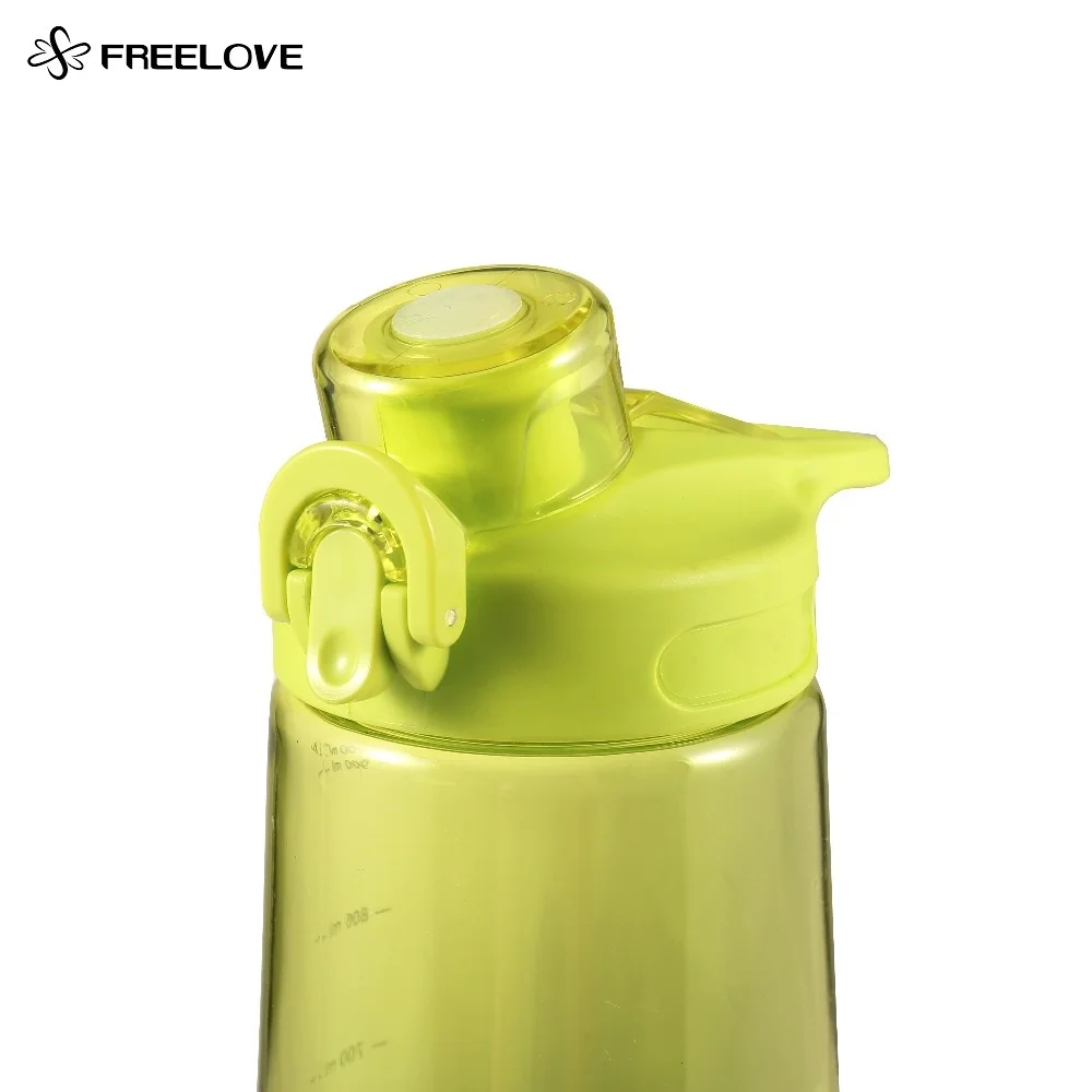 FREELOVE двойной замок спортивный держатель FDA пластиковые бутылки для воды большая