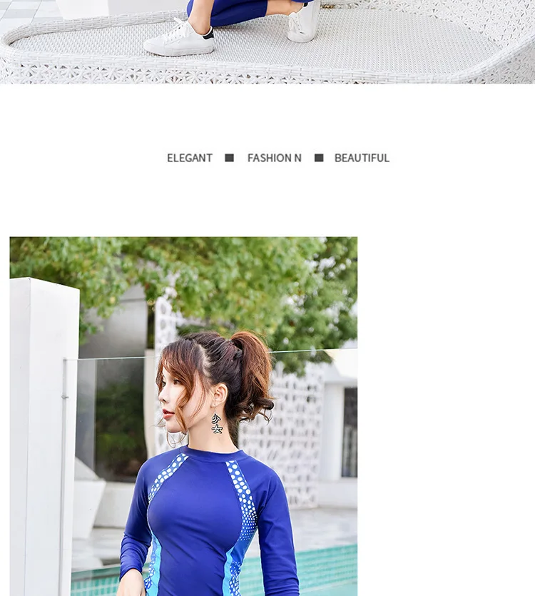 Rashguard женский танкини купальник закрытый Рашгард длинные штаны женский купальник для серфинга плюс размер женский купальный пляжный костюм рубашка Подростковая
