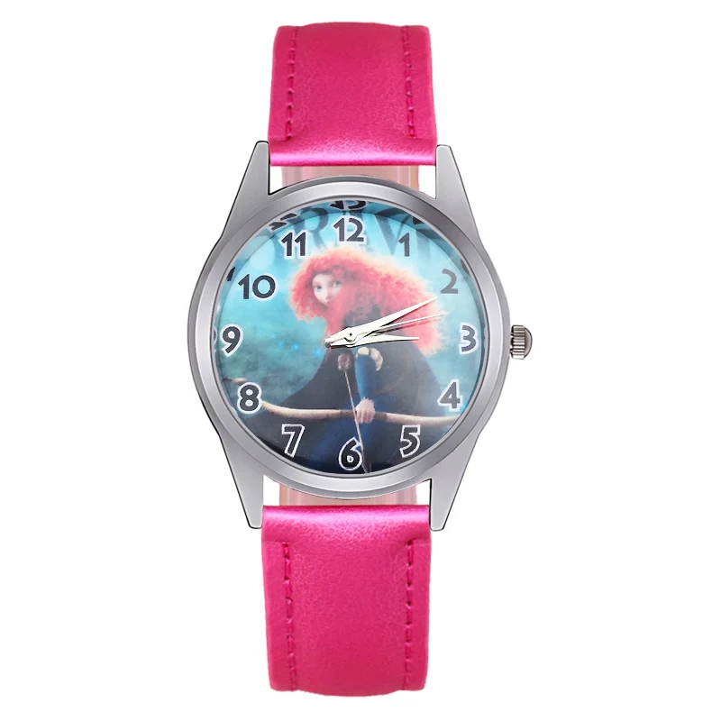 Cute Cartoon pretty girl style Children's Watches Women's Students girls Boys Quartz Leather strap Wrist Watch JC82 | Наручные