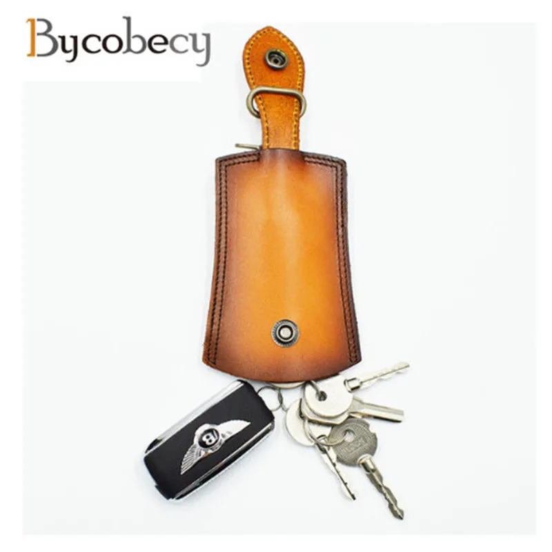 BYCOBECY из натуральной кожи ключи кошельки Брелок для ключей мужчин Организатор