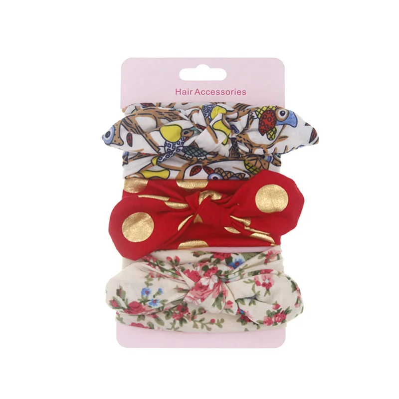 3pcs/Set Hot Sale Girl Elastic Hairband Children Hair Wear Kids Headwear Bow-Knot Headband Baby Accessories Wowsorie021 | Аксессуары для