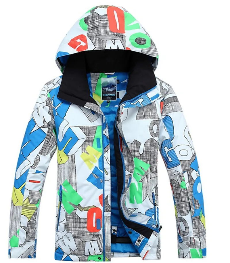 Бесплатная доставка Gsou снег лыжная куртка мужчины лыжный костюм сноуборд зимний