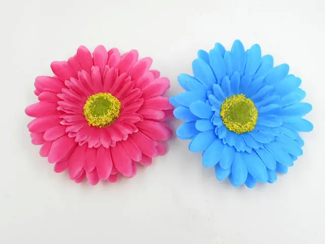 2 шт. Гавайские заколки для волос синий глубокий розовый Гербера ткань Цветочная