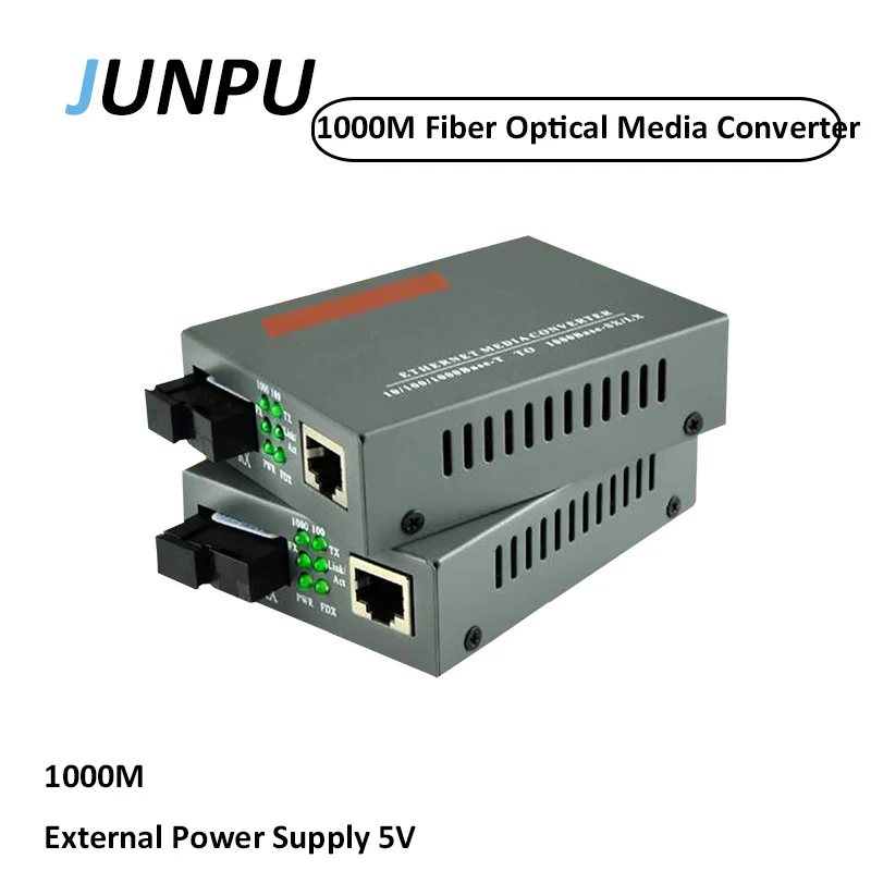 Junpu 1 пара htb gs 03 20km SC 1000 м Gigabit enternet media converter 20 км оптический медиаконвертер