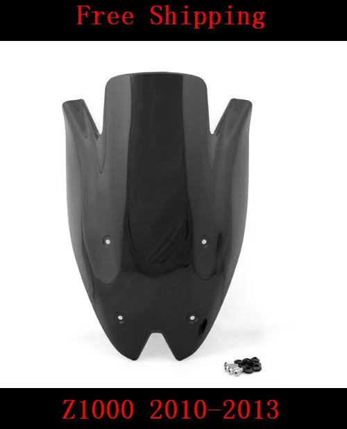 Для мотоцикла Kawasaki Z1000 2010 2011 2012 2013 с двойным пузырьком Черное Лобовое стекло