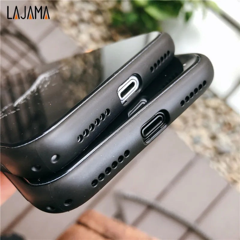 Lajama Luxury Blue Ray Wolf Tempered Glass Phone Case for iPhone 6 6S 7 8 Plus light Back Cover iphone X |