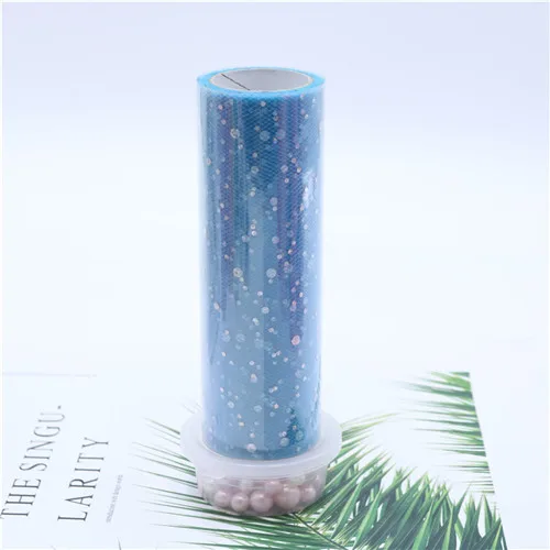 sky blue 15 см* 10yds Лазерная блестки Сетка на катушке Ткань DIY Baby Shower пачка юбка скатерть лента на стул Свадебные украшения для дома - Цвет: sky blue