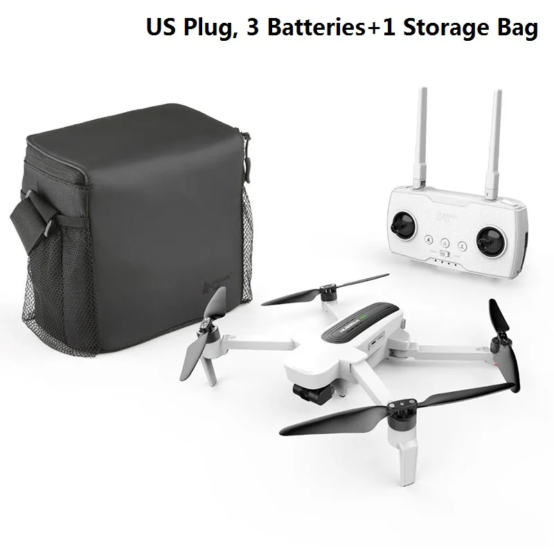 3 battery 1 bag Hubsan H117S Zino gps Дрон Профессиональный бесщеточный FPV RC Дрон с 4K UHD камерой 5,8G Квадрокоптер RC вертолеты RTF UAV - Цвет: 3 battery 1 bag