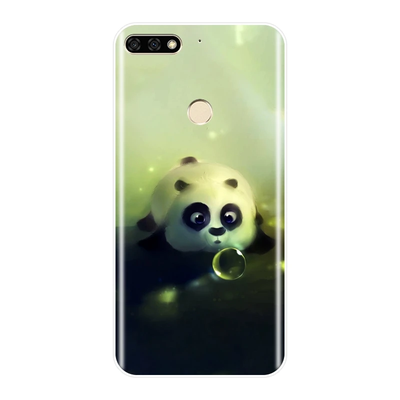 Пандой силиконовый чехол для телефона huawei Honor 7 8 9 10 Lite мягкий задней крышки 8X MAX 7S 7X