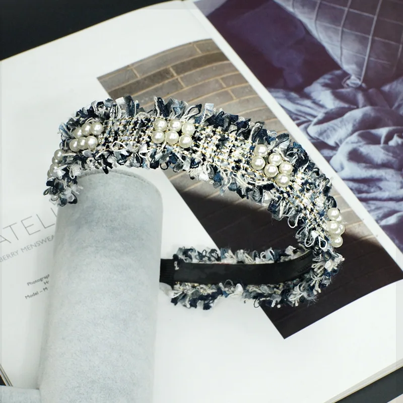 

WEIJUN Pearl Hair hoop Ornaments Hoops Hair AccessoriesWomen Adult Fashion Hairbands Headwear