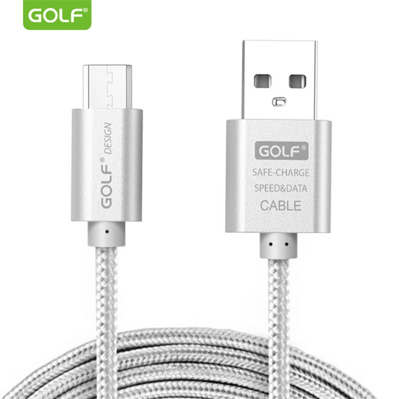 GOLF Micro USB кабель для зарядки и передачи данных для samsung S6 S7 LG G3 G4 Redmi 5A Note4 3 м металлический плетеный провод для быстрой зарядки телефона Android 3 м