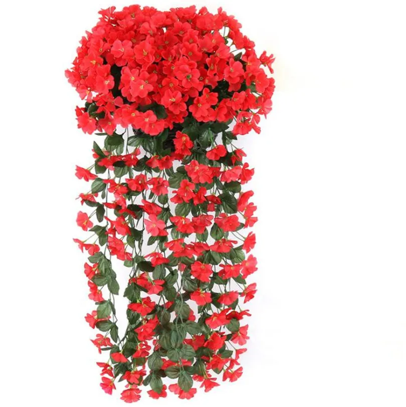 10 шт. фиалки на стене Цветочная лоза Искусственные цветы маленькая Лилия ротанг