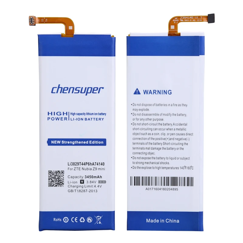 Аккумулятор chensuper 3450 мАч Li3829T44P6hA74140 для ZTE Nubia Z9 mini NX511J | Мобильные телефоны и