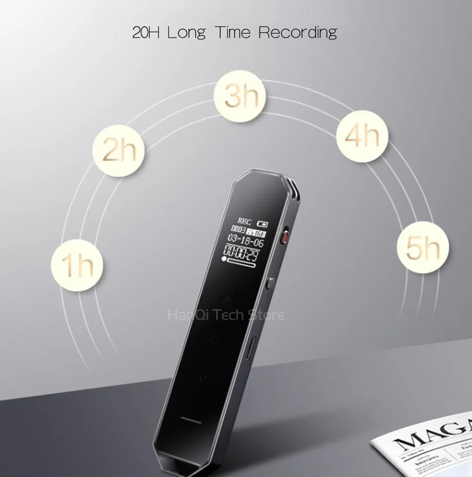 BENJIE S1 Цифровой диктофон с длительной записью 8G Профессиональный диктофон мини MP3 музыкальный плеер со встроенным громкоговорителем