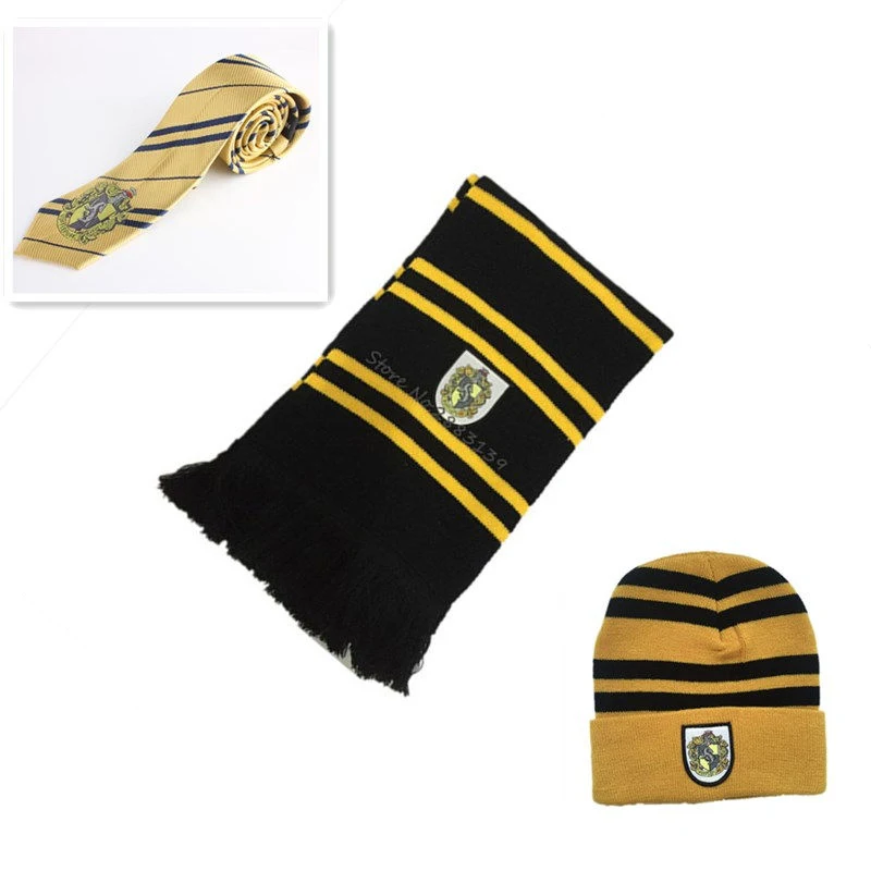 COSREA Гермиона шарфы Кепка галстук Гриффиндор Slytherinn Ravenclaw Hufflepuff галстук, шляпа, шарф костюм для взрослых детей