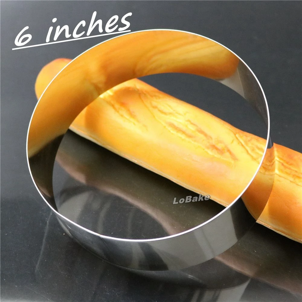 Круглая форма из нержавеющей стали для мусса 6 дюймов|mold for|cheese moldcircle mousse ring |