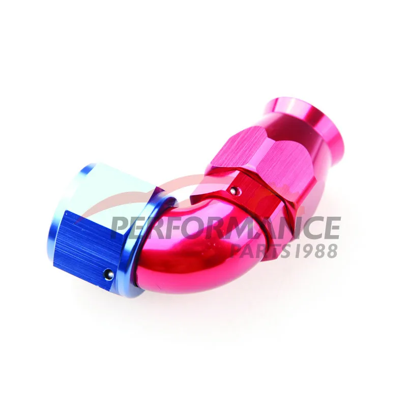 Best Selling AN6 6AN AN-6 90 DEGREE REUSABLE SWIVEL PTFE HOSE END FITTING FULL FLOW RED/BLUE | Автомобили и мотоциклы
