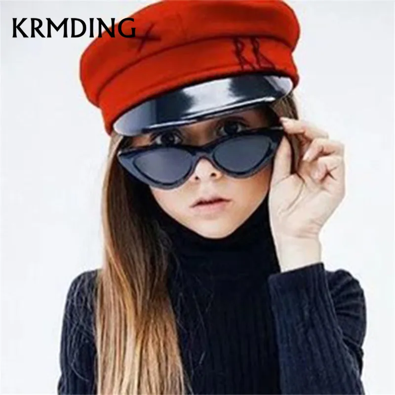 

new fashion kids sunglasses boys and girls children cute triangle cat eyes sunglasses UV400 glasses shade baby Oculos de sol