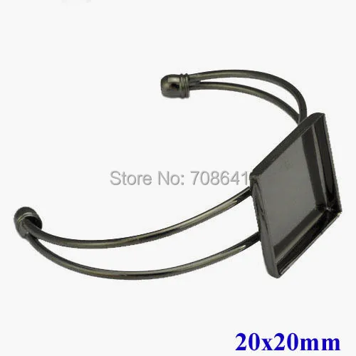 Новинка черный квадратный глубокий Настенный Лоток 20 мм из оружейного металла